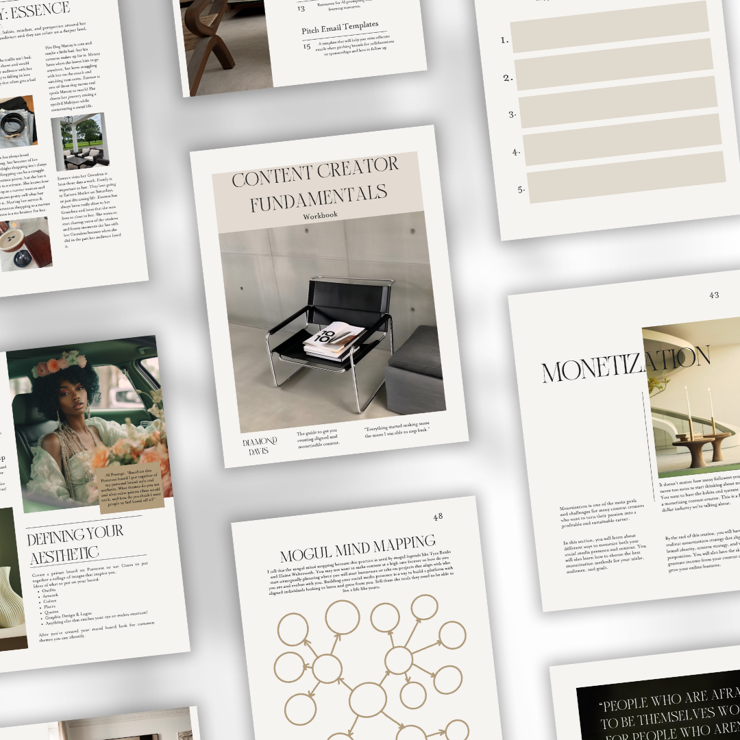 Content Creator Fundamentals Workbook [ DIGITAL DOWNLOAD]
